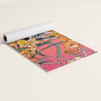 Multicolor Summer Floral Pattern Yoga Mat Gallery Image 2