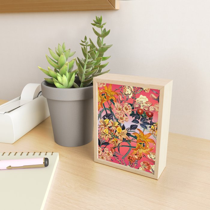 Multicolor Summer Floral Pattern Mini Art Print Gallery Image 2