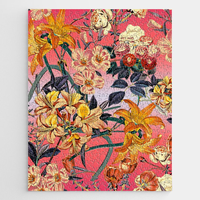 Multicolor Summer Floral Pattern Jigsaw Puzzle Gallery Image 1