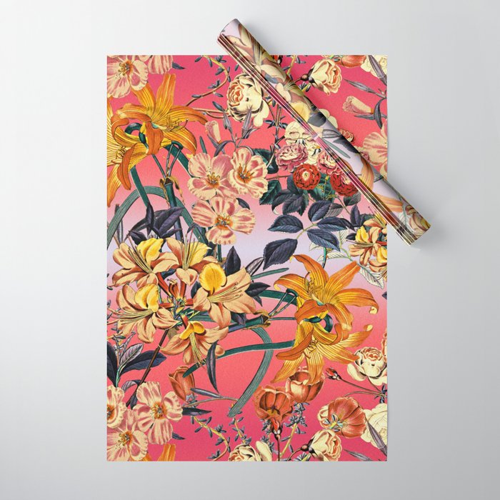 Multicolor Summer Floral Pattern Wrapping Paper Gallery Image 1