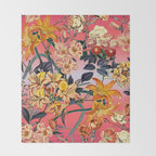 Multicolor Summer Floral Pattern Throw Blanket Gallery Image 2