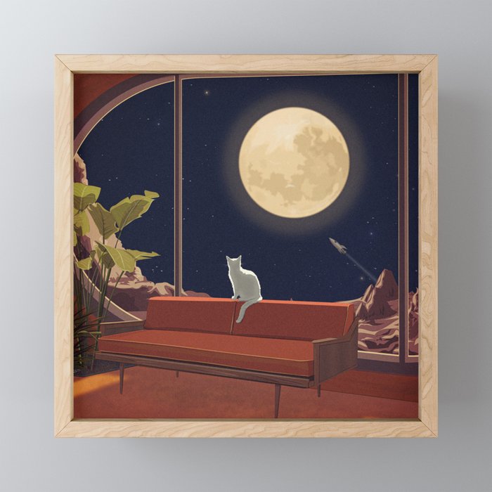 Kitty With A View Mini Art Print