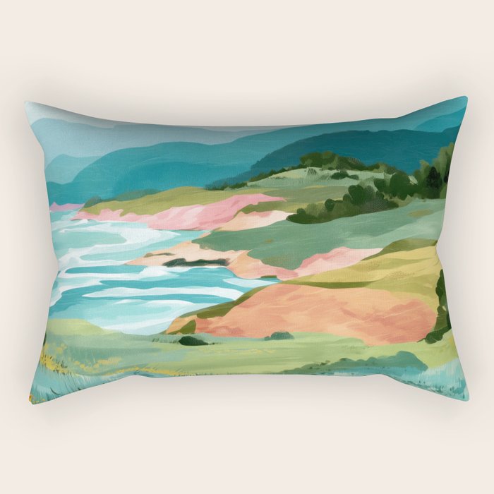 Meadow by the Sea Rectangular Pillow Gallery Image 2