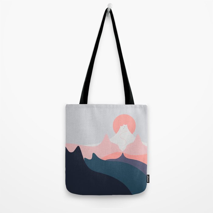 Cat Landscape 129 Tote Bag Gallery Image 2