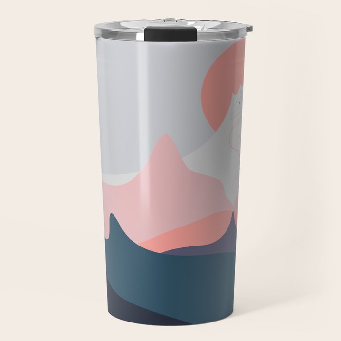 Cat Landscape 129 Travel Mug Gallery Image 1