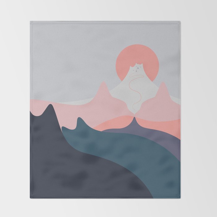 Cat Landscape 129 Throw Blanket Gallery Image 2