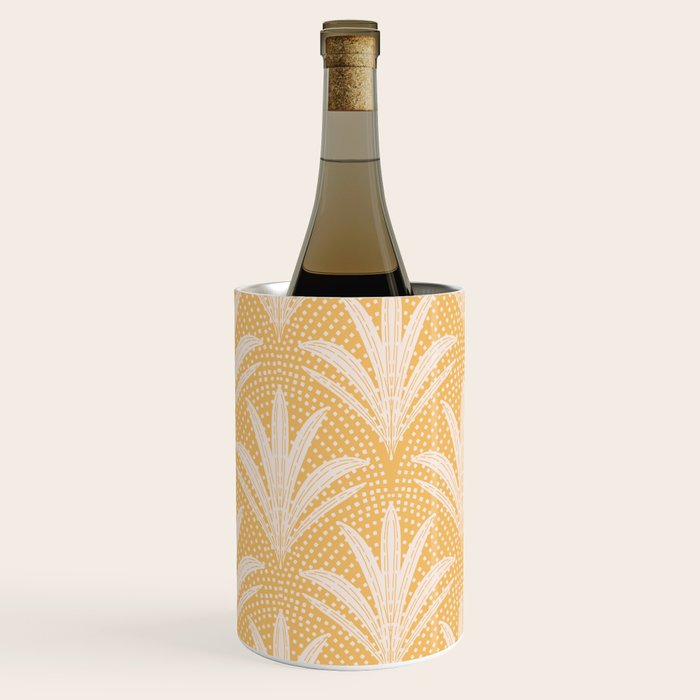 Boho Rustic Palm Radiance Butter Yellow Wine Chiller Gallery Image 3