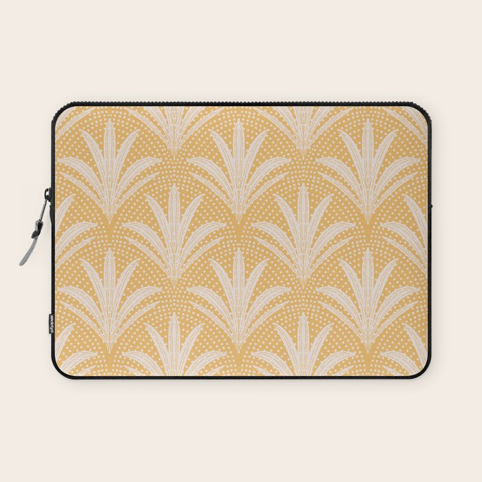 Boho Rustic Palm Radiance Butter Yellow Laptop Sleeve Gallery Image 1