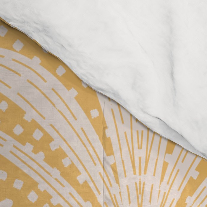 Boho Rustic Palm Radiance Butter Yellow Comforter Gallery Image 4