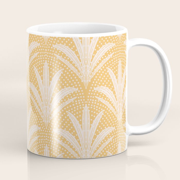 Boho Rustic Palm Radiance Butter Yellow Coffee Mug Gallery Image 1