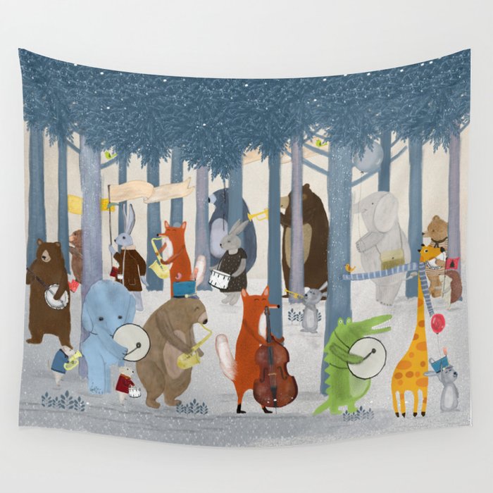 little nature parade Wall Tapestry Gallery Image 1