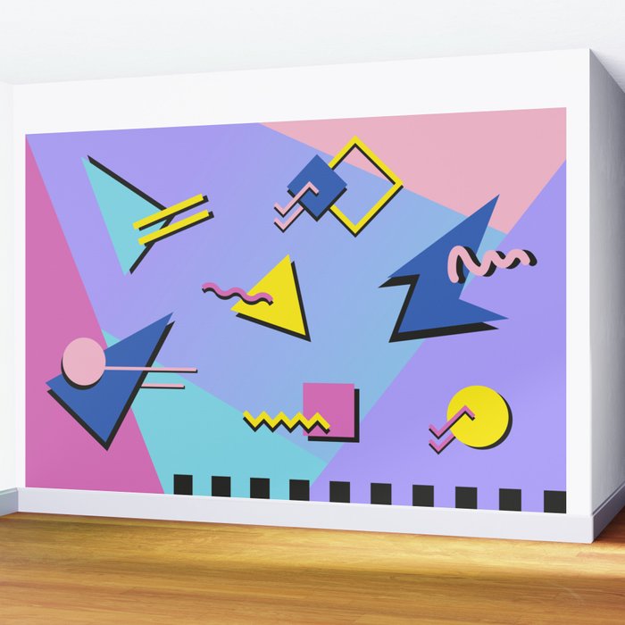 Memphis pattern 99 - 80s / 90s Retro Wall Mural Gallery Image 2