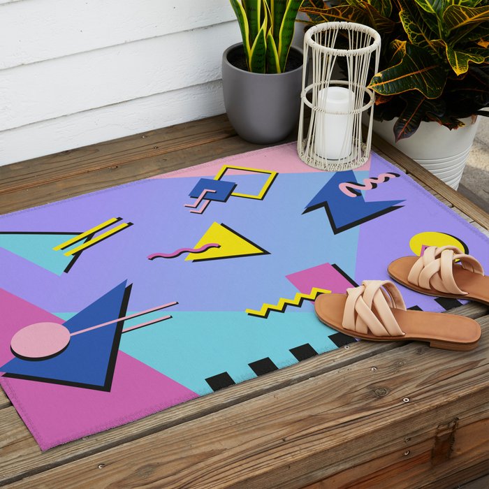 Memphis pattern 99 - 80s / 90s Retro Outdoor Rug Gallery Image 2