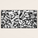 Something Nostalgic II Twist-off Wine Corks in Black And White #decor #society6 #buyart Desk Mat Gallery Image 3