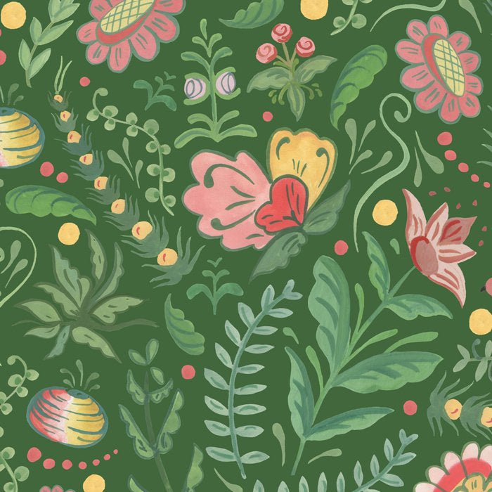 Swedish Floral - Green Coffee Mug Gallery Image 2