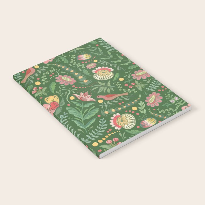 Swedish Floral - Green Notebook Gallery Image 2