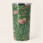 Swedish Floral - Green Travel Mug Gallery Image 1