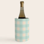 Retro Green Blue Gingham Wine Chiller Gallery Image 3