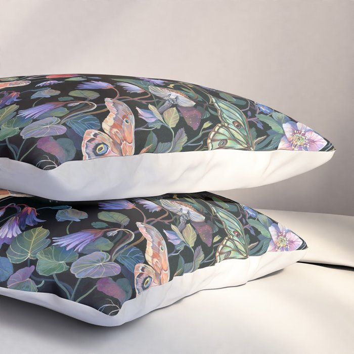 Moon Moth Mushroom Pillow Sham Gallery Image 3