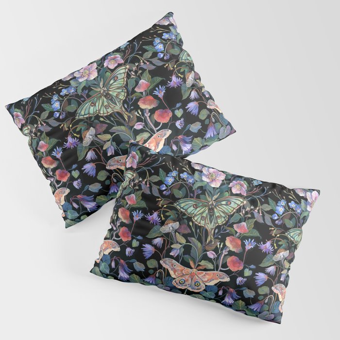 Moon Moth Mushroom Pillow Sham Gallery Image 1