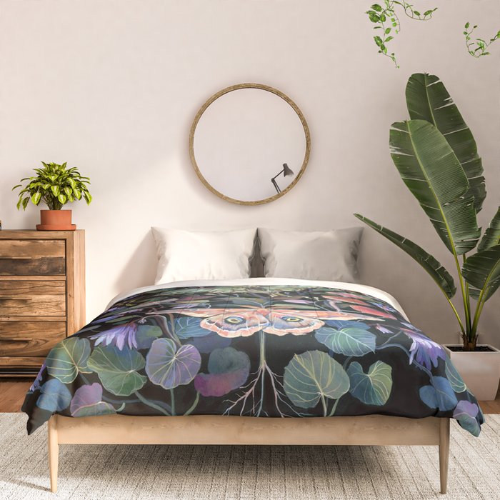 Moon Moth Mushroom Comforter Gallery Image 3