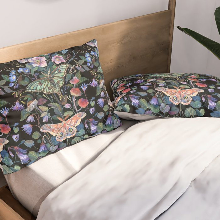 Moon Moth Mushroom Pillow Sham Gallery Image 2