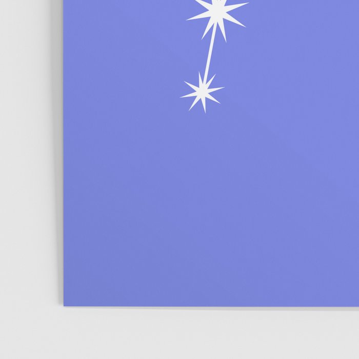 Aquarius Zodiac Star Constellation Line Art Periwinkle Purple Poster Gallery Image 3