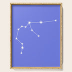 Aquarius Zodiac Star Constellation Line Art Periwinkle Purple Serving Tray Gallery Image 1