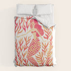 Kelp Forest Mermaid - Peach Palette Comforter Gallery Image 6