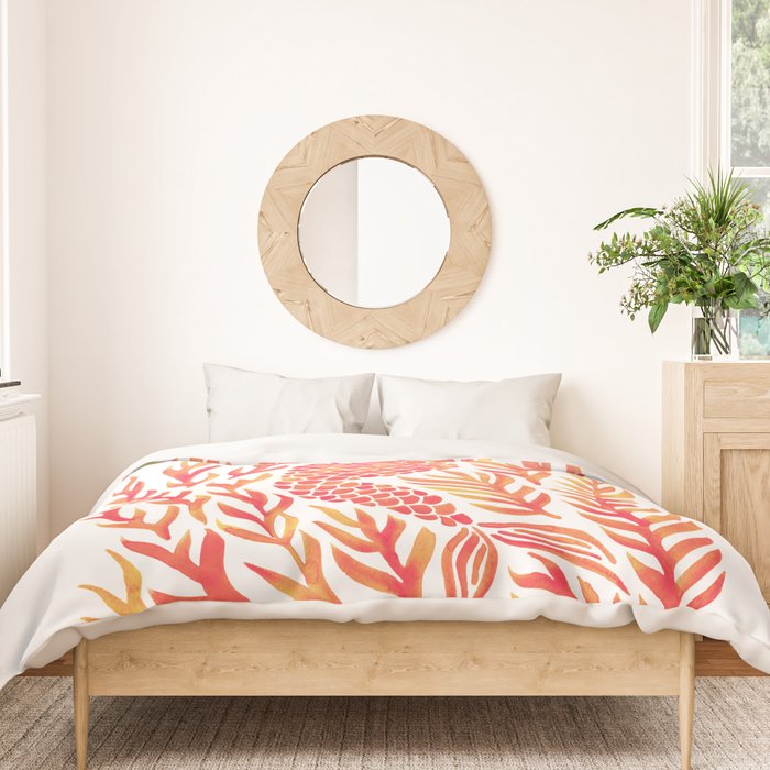 Kelp Forest Mermaid - Peach Palette Duvet Cover Gallery Image 3