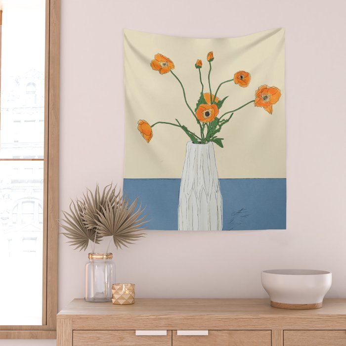 Dear Reminder Blue Wall Tapestry Gallery Image 2