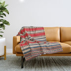 Bohemian Tapestry: Timeless Moroccan Heritage Fabrics Throw Blanket Gallery Image 1