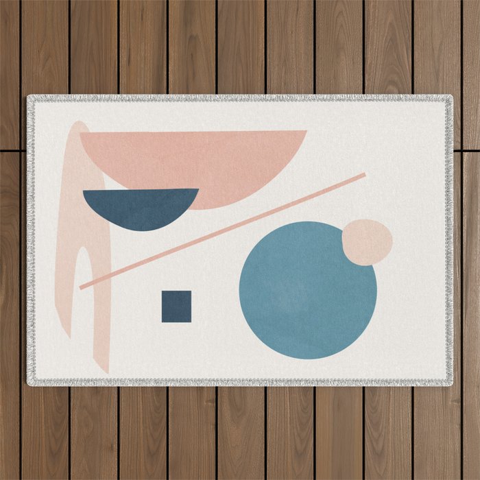 Abstract Minimal Shapes 34 Outdoor Rug Gallery Image 1