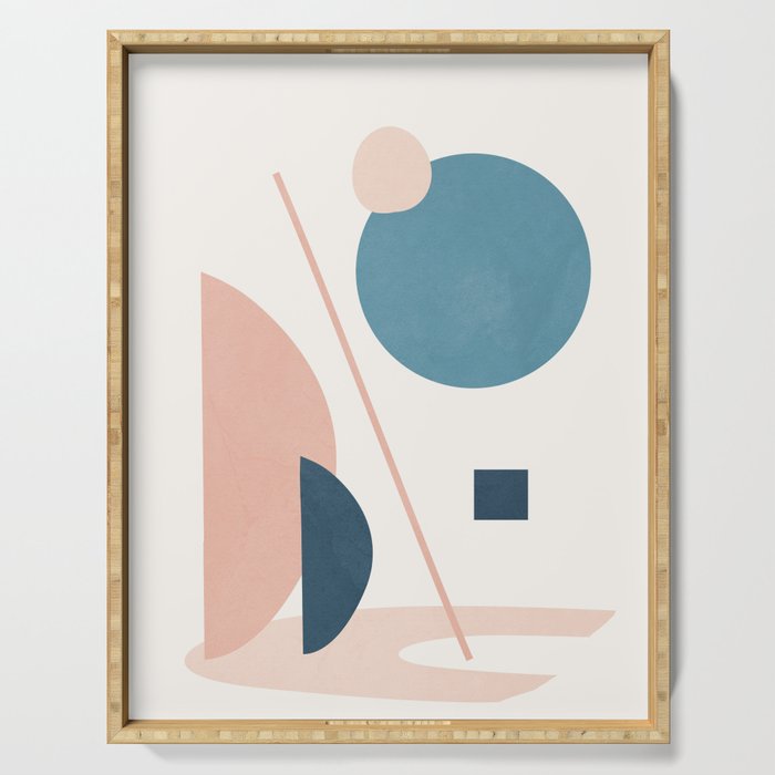 Abstract Minimal Shapes 34 Serving Tray Gallery Image 1