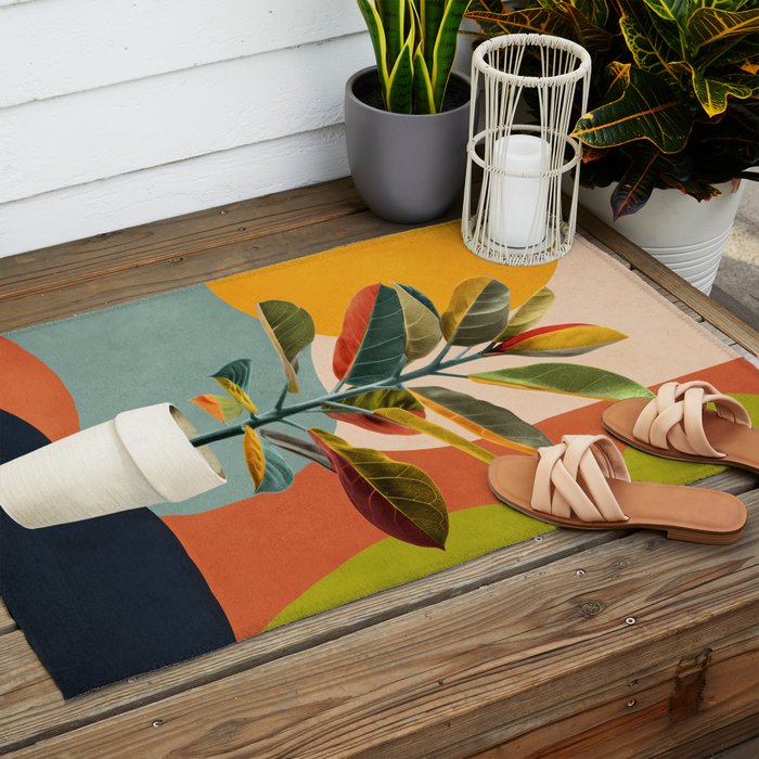 Colorful Branching Out 29 Outdoor Rug Gallery Image 2