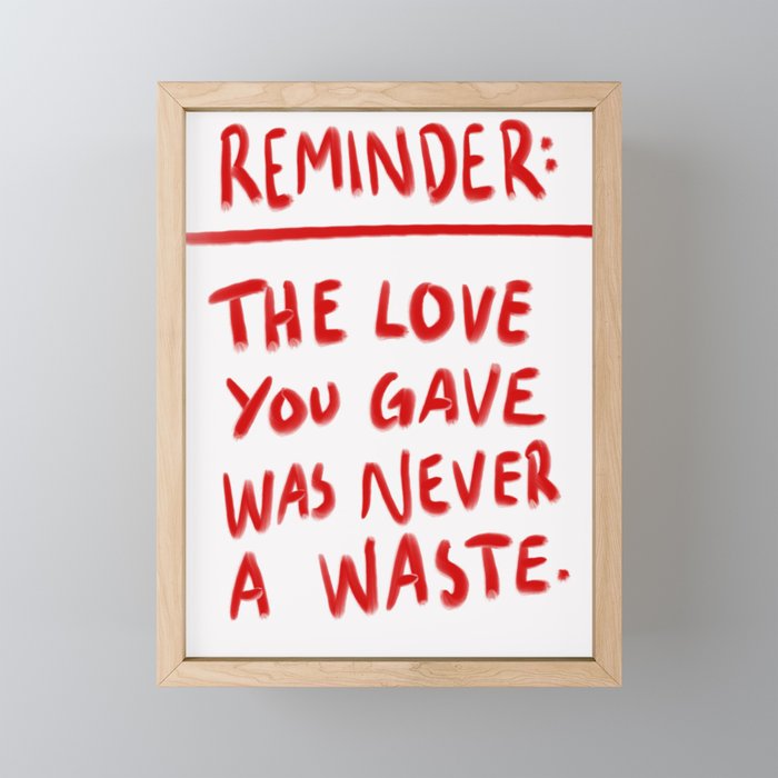 Reminder in Red Mini Art Print Gallery Image 1