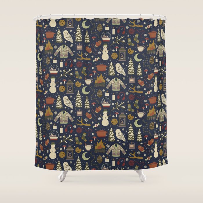Winter Nights Shower Curtain Gallery Image 1
