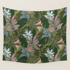 Cilantro Tropics - Blue Wall Tapestry Gallery Image 4