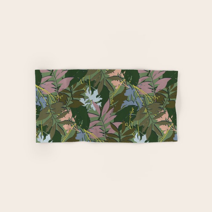 Cilantro Tropics - Blue Bath Towel Gallery Image 1