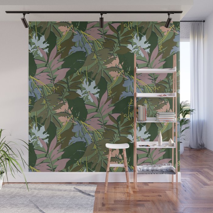 Cilantro Tropics - Blue Wall Mural Gallery Image 1