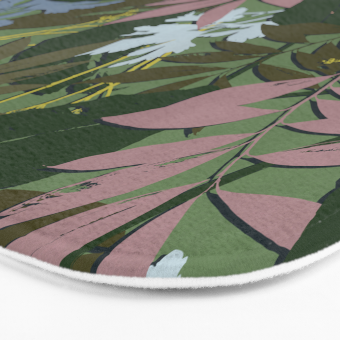 Cilantro Tropics - Blue Bath Mat Gallery Image 3