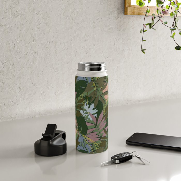 Cilantro Tropics - Blue Water Bottle Gallery Image 4
