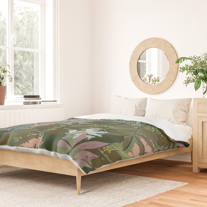 Cilantro Tropics - Blue Duvet Cover Gallery Image 2