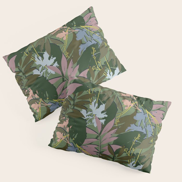Cilantro Tropics - Blue Pillow Sham Gallery Image 1