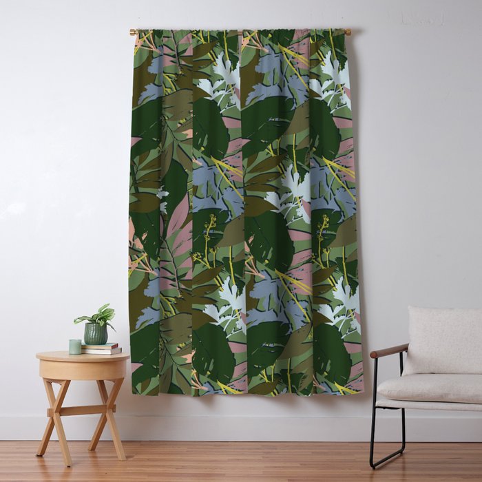 Cilantro Tropics - Blue Window Curtain Gallery Image 5