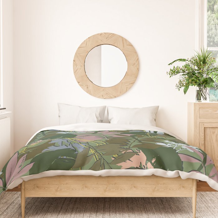 Cilantro Tropics - Blue Duvet Cover Gallery Image 3