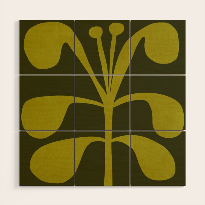 Abstract-botanical 15 Wood Wall Art Gallery Image 1
