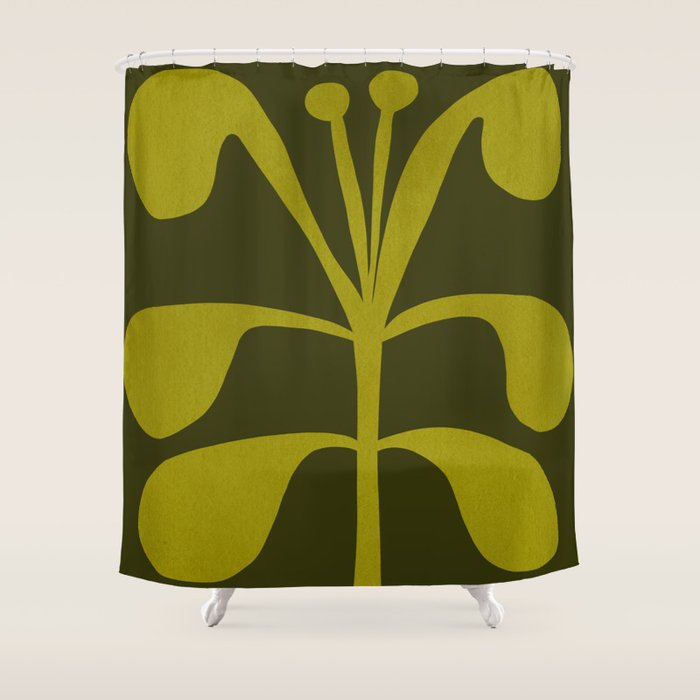 Abstract-botanical 15 Shower Curtain Gallery Image 1