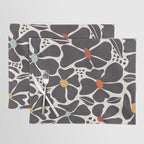Abstract Black Florals Placemat Gallery Image 1