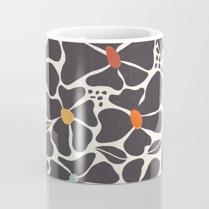 Abstract Black Florals Coffee Mug Gallery Image 4
